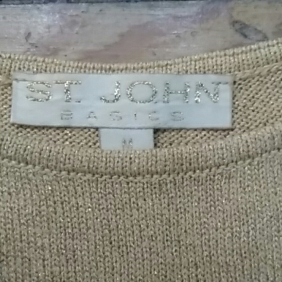 Pre-owned St. John Knit Gold Basic Tank - Picture 2 of 6
